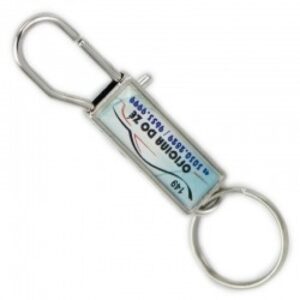 Chaveiro Metal Mosquetao retangular médio