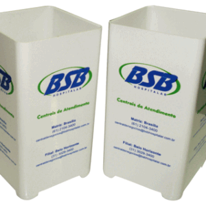 Porta caneta em PVC quadrado