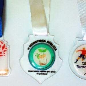 Medalha em acrílico com resina
